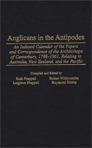Anglicans in the antipodes