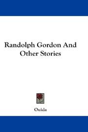 Randolph Gordon And Other Stories