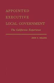 Appointed executive local government