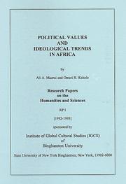 Political Values and Ideological Trends in Africa
