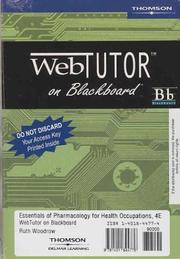 Essentials Of Pharmacology For Health Occupations: Web Tutor On Blackboard
