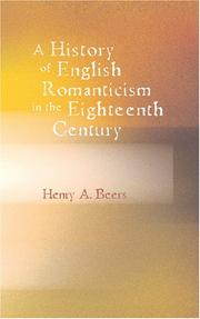 A History of English Romanticism in the Eighteenth Century