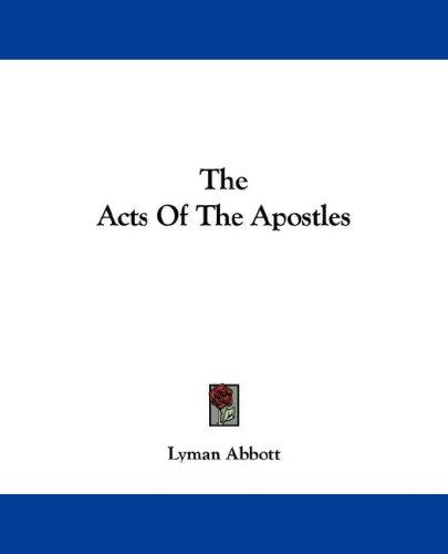 The Acts Of The Apostles