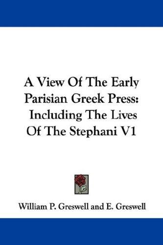 A view of the early Parisian Greek press
