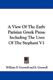 A view of the early Parisian Greek press