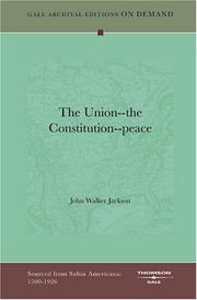 The Union--the Constitution--peace
