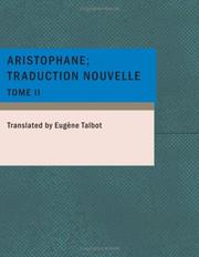 Aristophane; Traduction nouvelle Tome II