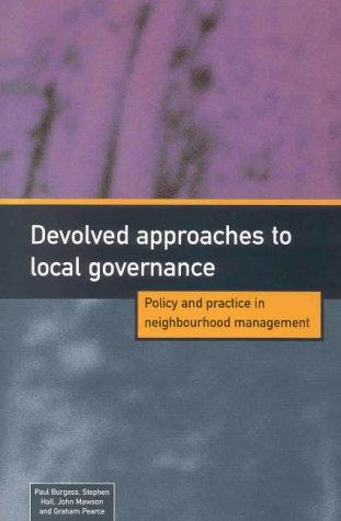 Devolved approaches to local governance