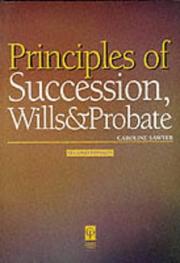 Principles on Succession Wills and Probate