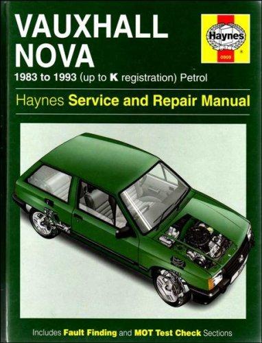 Vauxhall Nova Service and Repair Manual