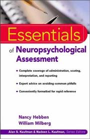 Essentials of neuropsychological assessment