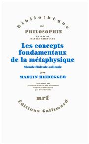 Les concepts fondamentaux de la métaphysique