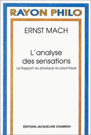L'Analyse des sensations