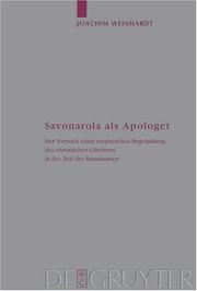 Savonarola Als Apologet