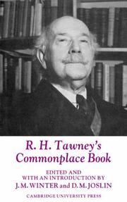R.H. Tawney's Commonplace book