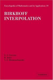 Birkhoff interpolation
