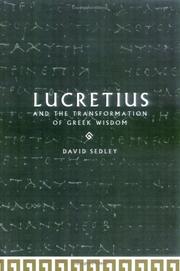 Lucretius and the Transformation of Greek Wisdom