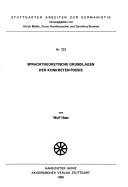 Sprachtheoretische Grundlagen der konkreten Poesie