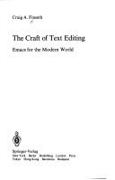 The Craft of Text Editing