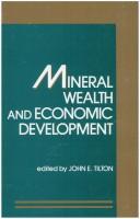 Mineral wealth and economic development