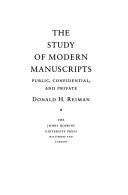 The study of modern manuscripts