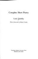 Complete Short Poetry