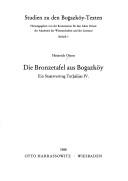 Die Bronzetafel aus Boğazköy
