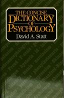 The concise dictionary of psychology