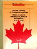Doctoral research on Canada and Canadians =