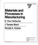 Materials and processes in manufacturing