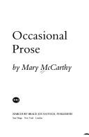 Occasional prose