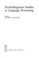 Psycholinguistic studies in language processing