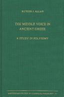 The middle voice in ancient Greek