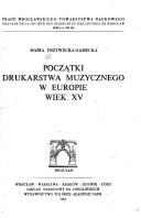 Początki drukarstwa muzycznego w Europie, wiek XV