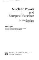 Nuclear power and nonproliferation