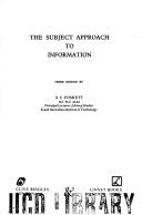 The subject approach to information