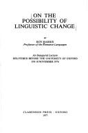 On the possibility of linguistic change