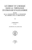 Le christ et l'homme dans la théologie d'Athanase d'Alexandrie