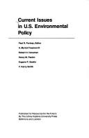 Current issues in U.S. environmental policy
