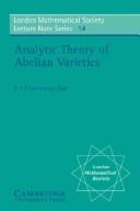 Analytic theory of Abelian varieties