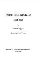 Southern Negroes, 1861-1865