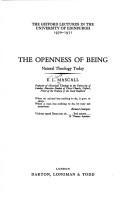 The openness of being: natural theology today