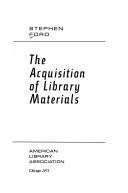 The acquisition of library materials