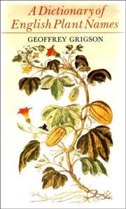 A dictionary of English plant names (and some products of plants)