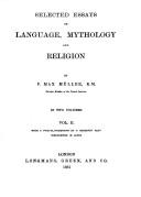Selected essays on language, mythology and religion