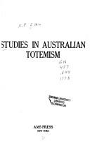 Studies in Australian Totemism