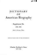 Dictionary of American Biography Supplement 6