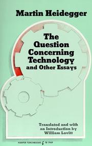 The question concerning technology, and other essays