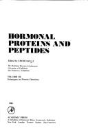 Hormonal Proteins and Peptides (Hormonal proteins and peptides ; v. 9)