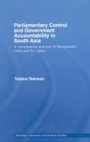 Parliamentary Control and Government Accountability in South Asia